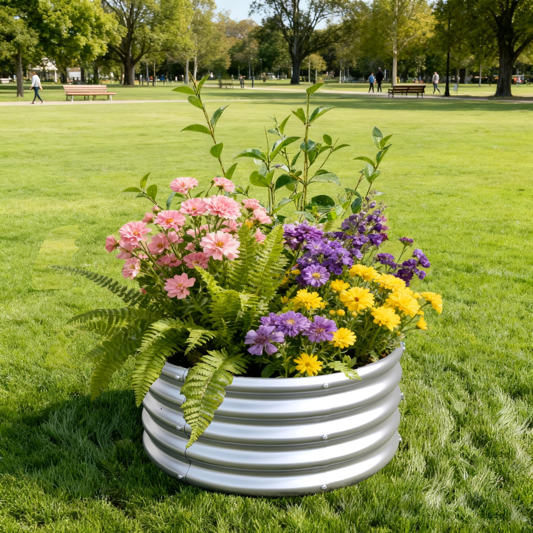 Foxlang 2-pack shown outdoors with rust-resistant galvanized finish.