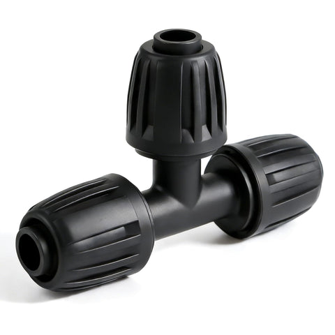 FoxRose 12-pack 1/2-inch tee fittings for customizable garden drip layouts.