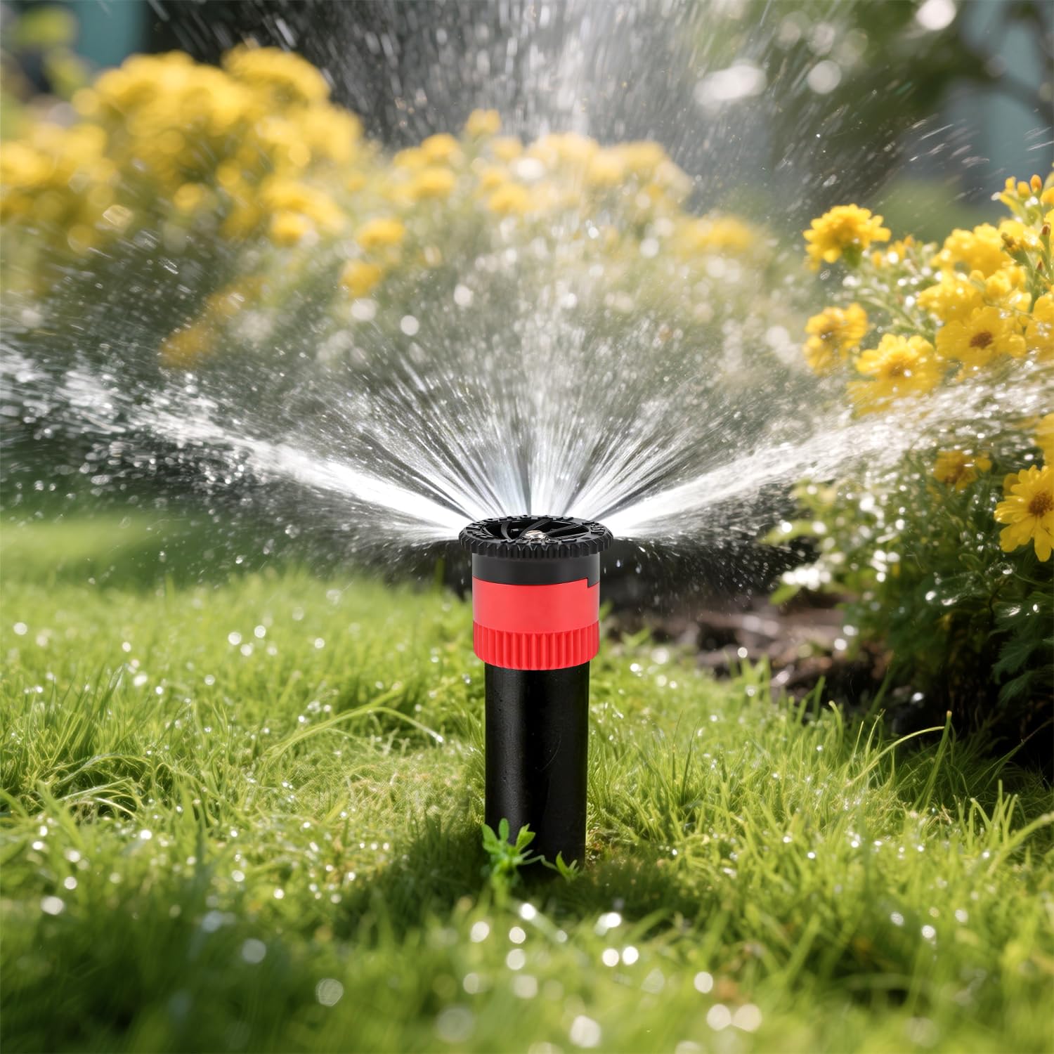 FoxRose debris-filter keeps sprinklers clear for steady spray performance.