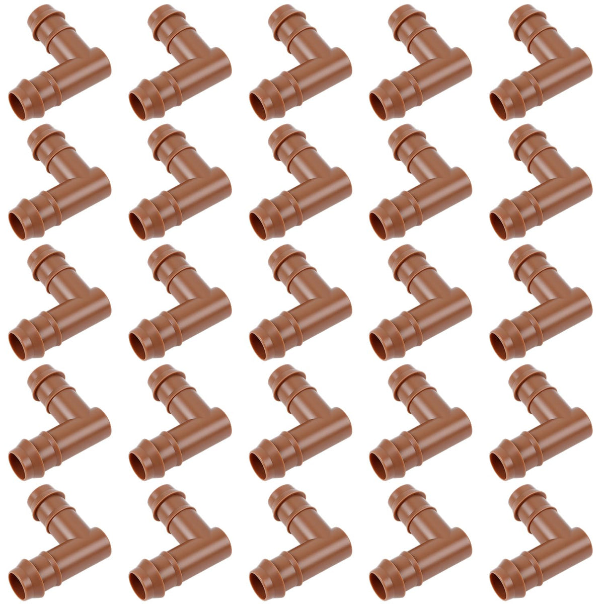 FoxRose half-inch drip elbow 25-pack for reliable, leak-free garden irrigation connections.