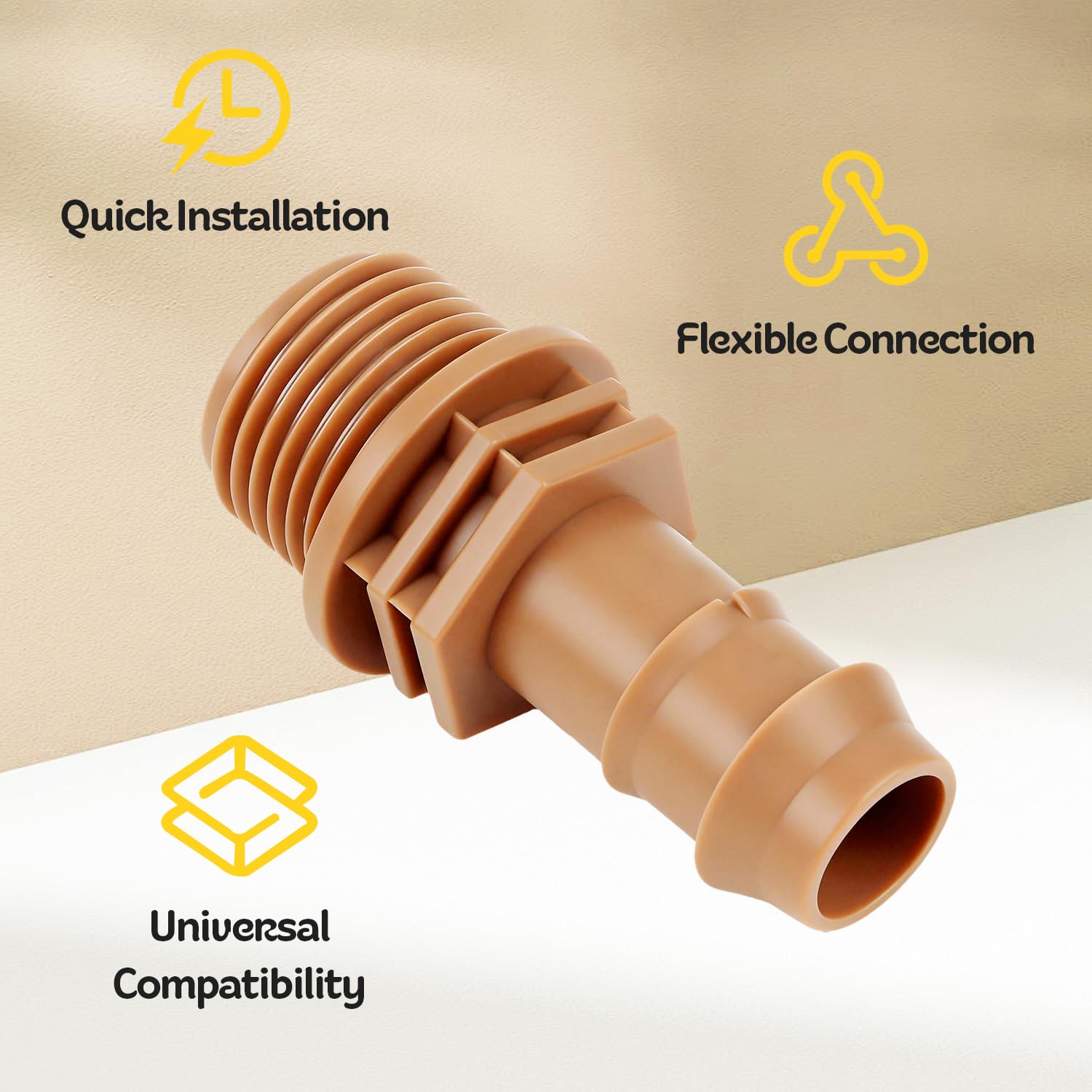 FoxRose half-inch to half-inch adapter suits plant drip and misting