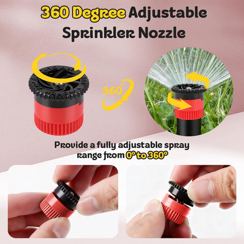 FoxRose spray pattern 0–360° allows targeted irrigation at any angle.