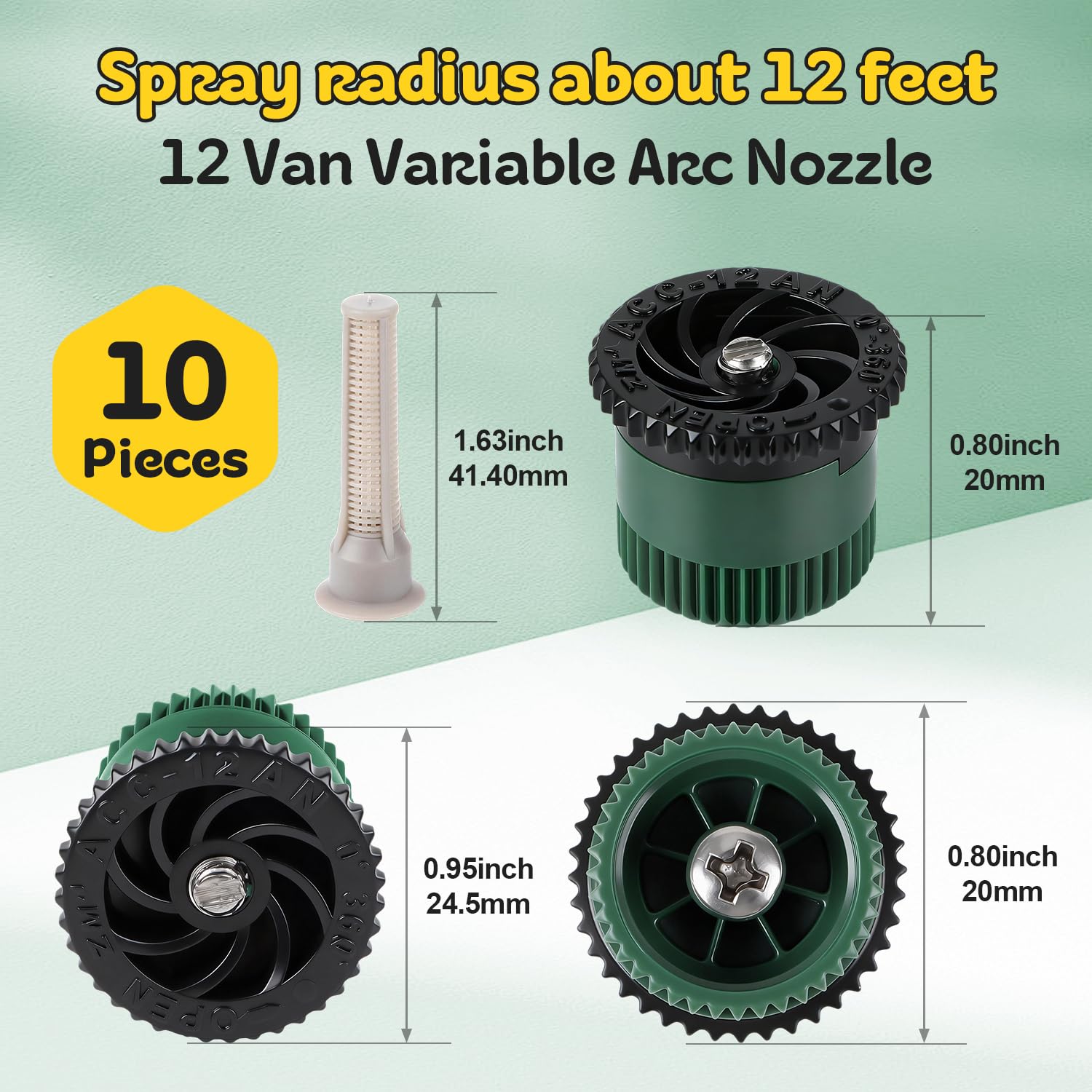FoxRose variable arc nozzle 0–360° demonstrates versatile garden irrigation