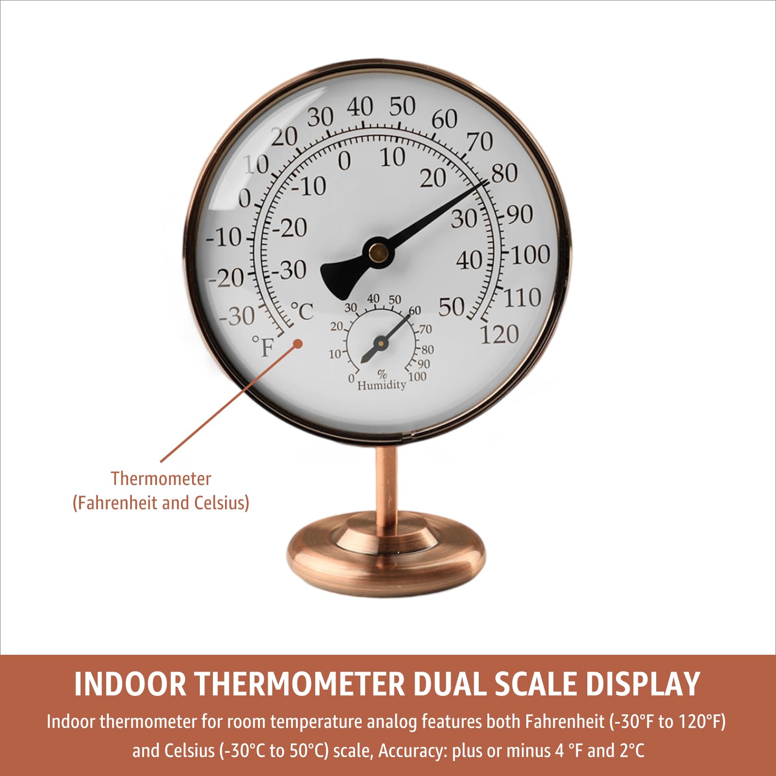Foxyoo dual-scale display shows Fahrenheit and Celsius at a glance for fast checks