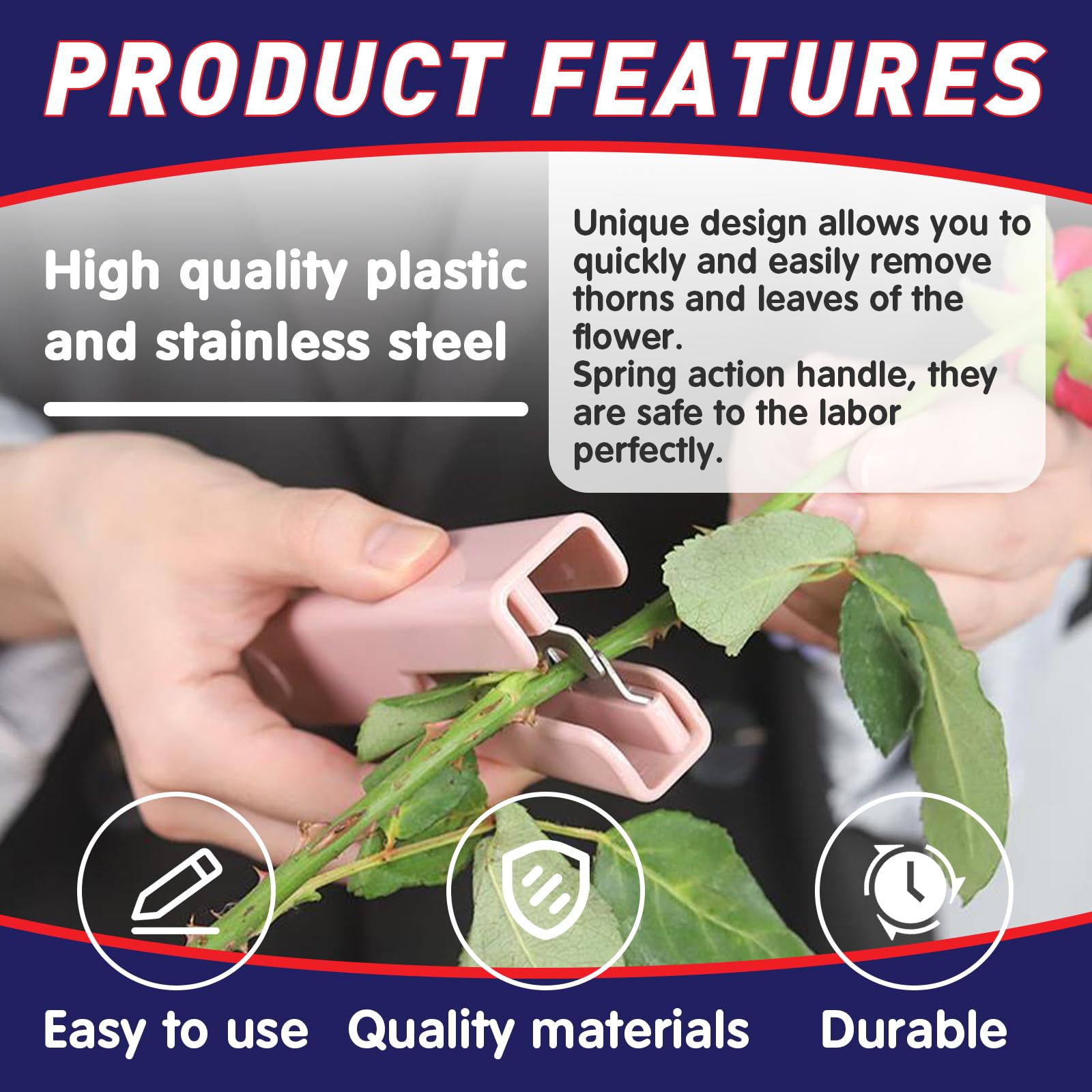 Ergonomic Foycow handle improves grip during thorn removal