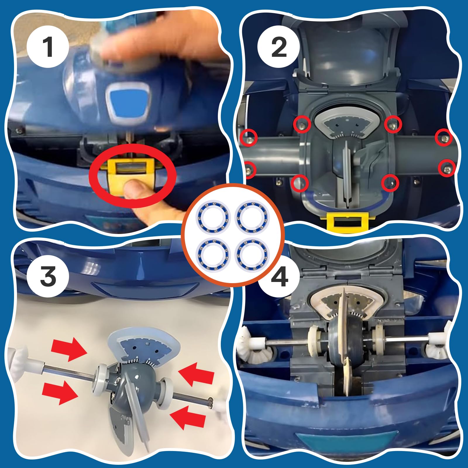 Foycow pool cleaner parts bundle organized for cost-effective repairs