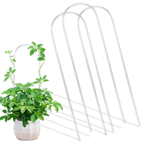 Foyods U-shaped clear acrylic trellis supports pothos subtly.