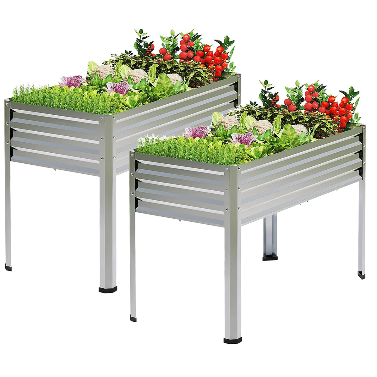 FOYUEE elevated garden bed with legs for comfortable planting at a standing height