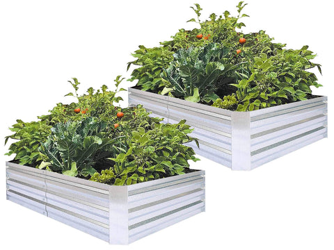 FOYUEE galvanized raised bed 6x3 highlights generous planting space.