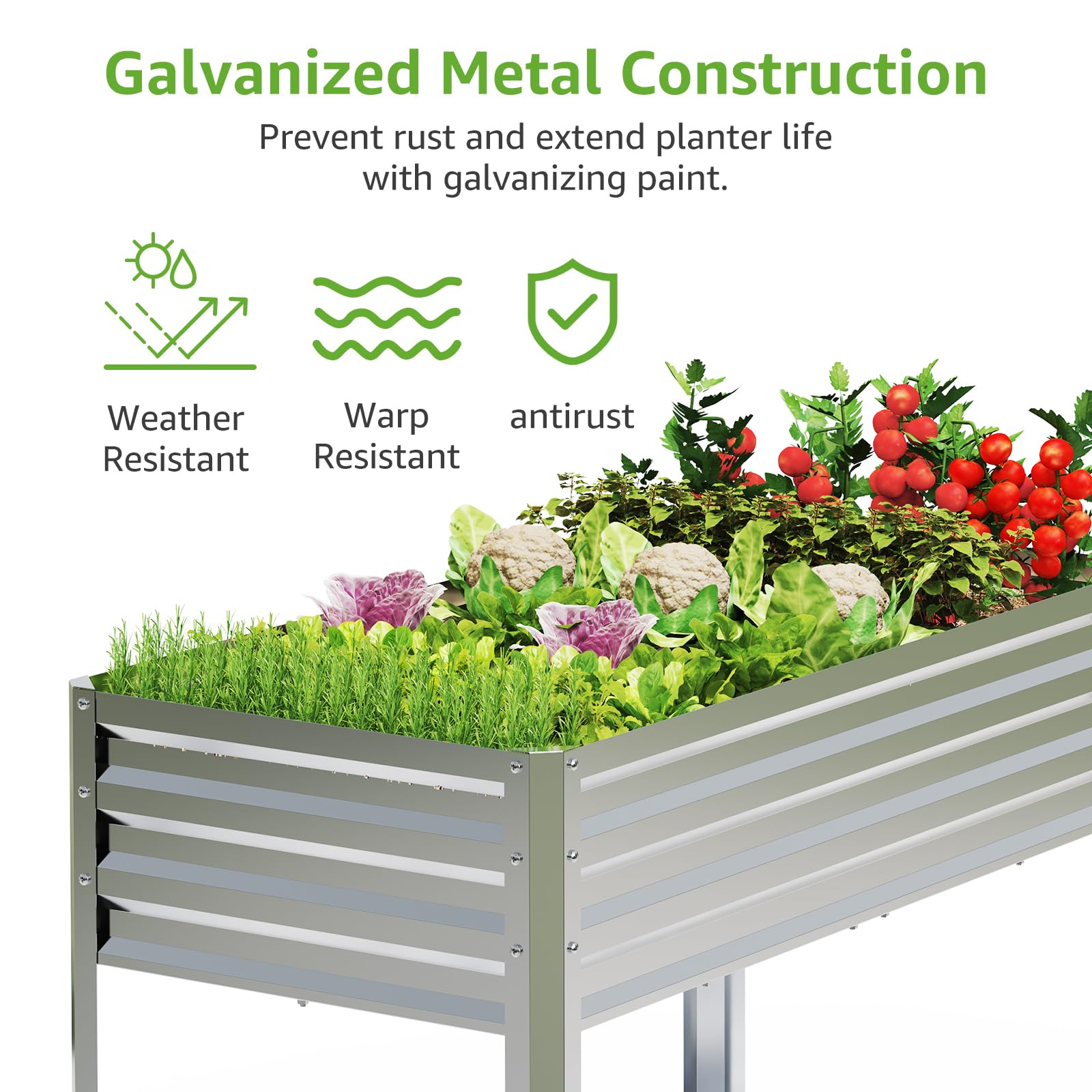 FOYUEE large planting space ideal for vegetables, herbs, flowers
