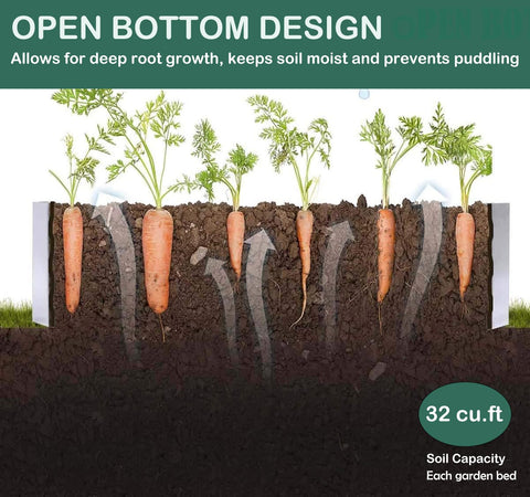 FOYUEE open-bottom bed demonstrating drainage and soil health