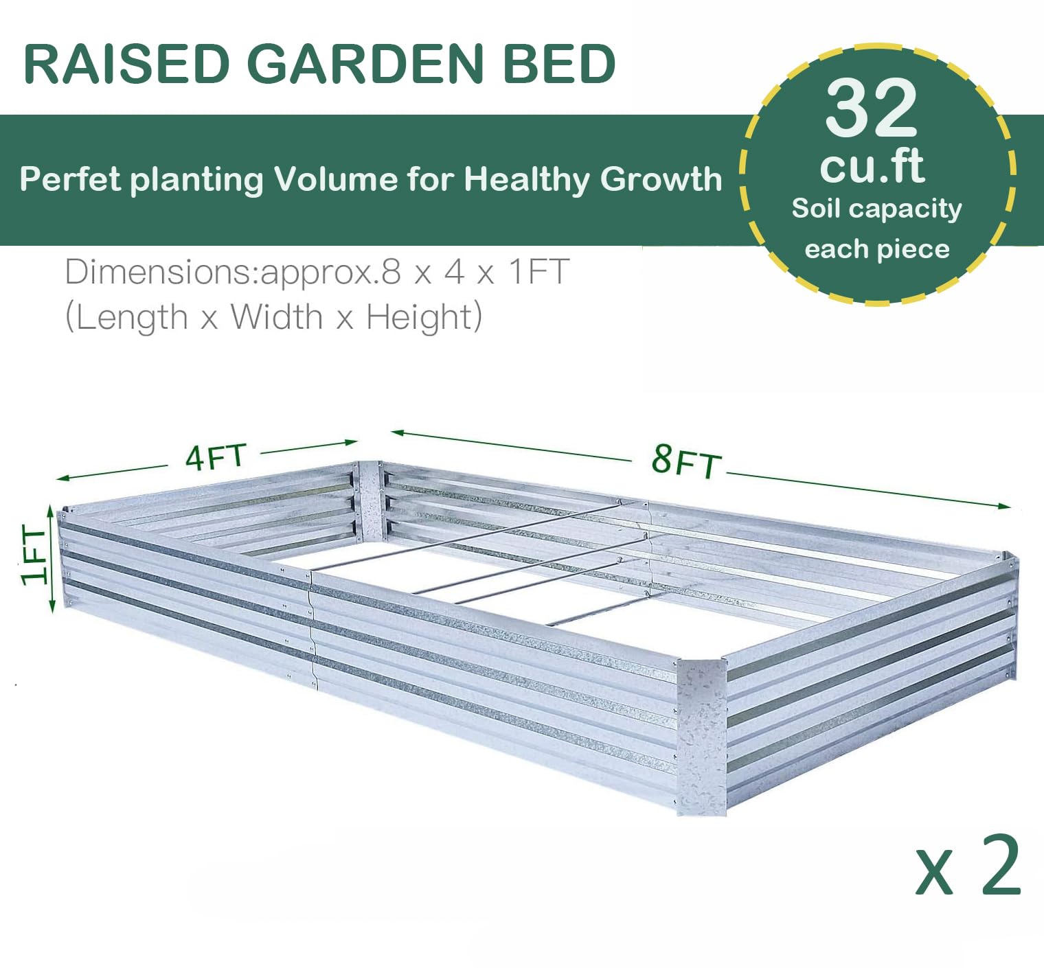FOYUEE two-pack garden beds ready for vegetables, herbs, and flowers