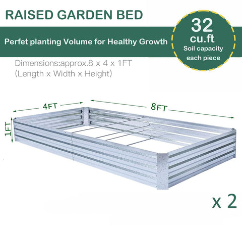 FOYUEE two-pack garden beds ready for vegetables, herbs, and flowers