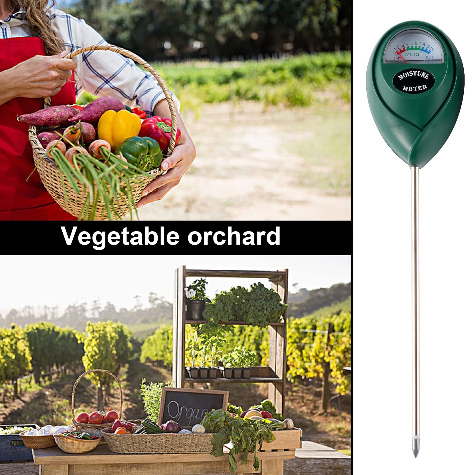 Fpxnb meter displaying color scale from dry to wet for easy decisions.