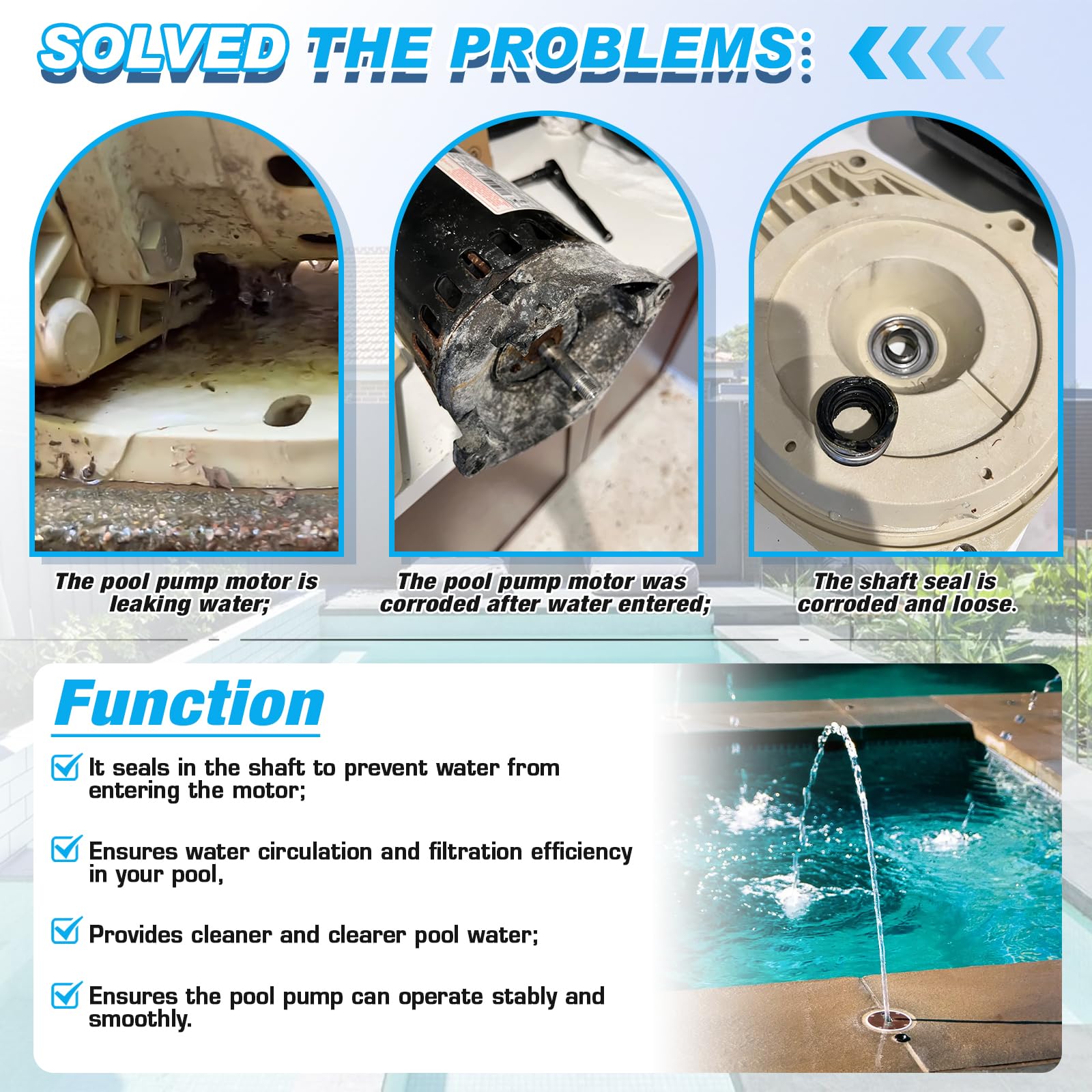 FQRANBO motor seal kit highlights ABS and metal materials for durability.