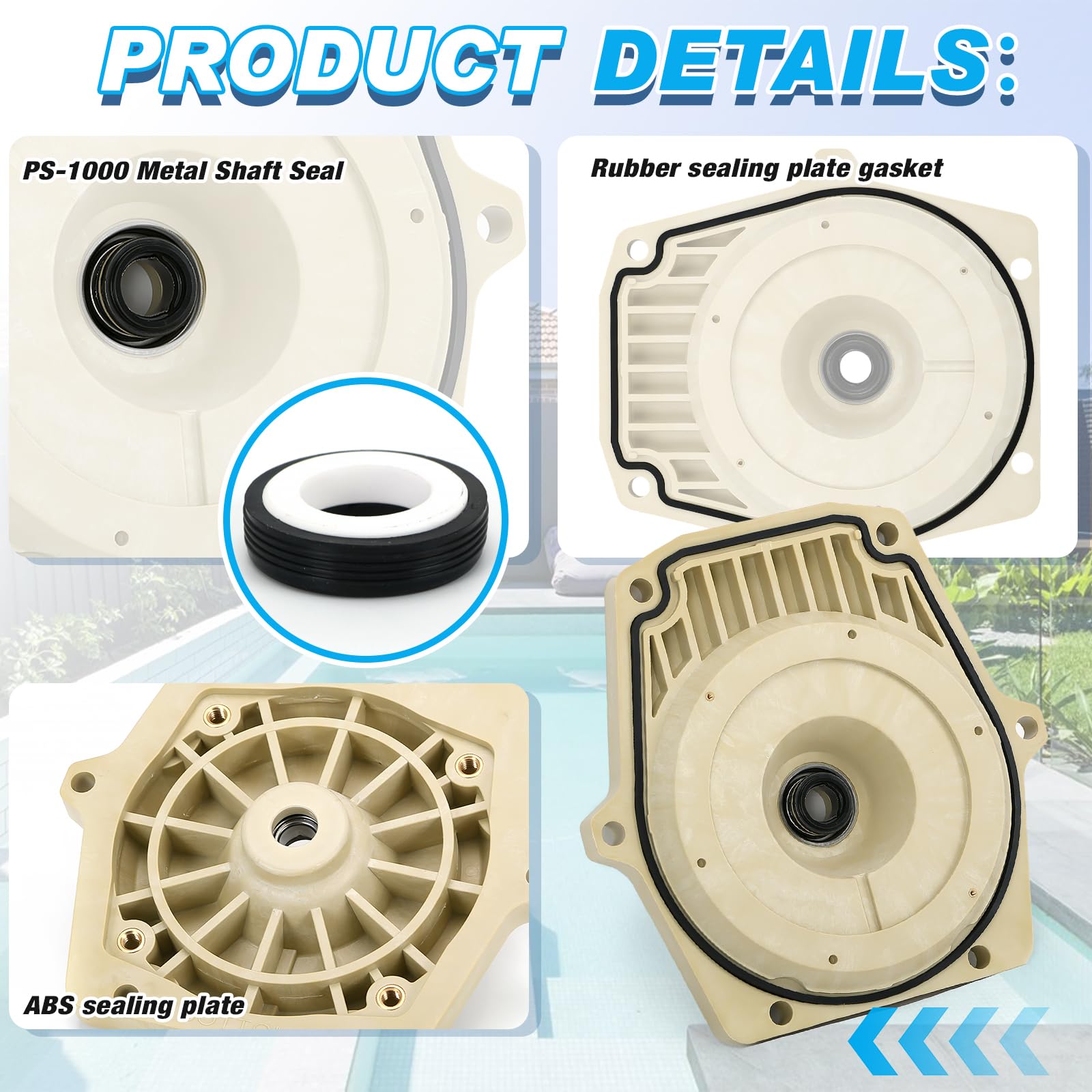 FQRANBO shaft seal detail shows wear-resistant design for longer life.