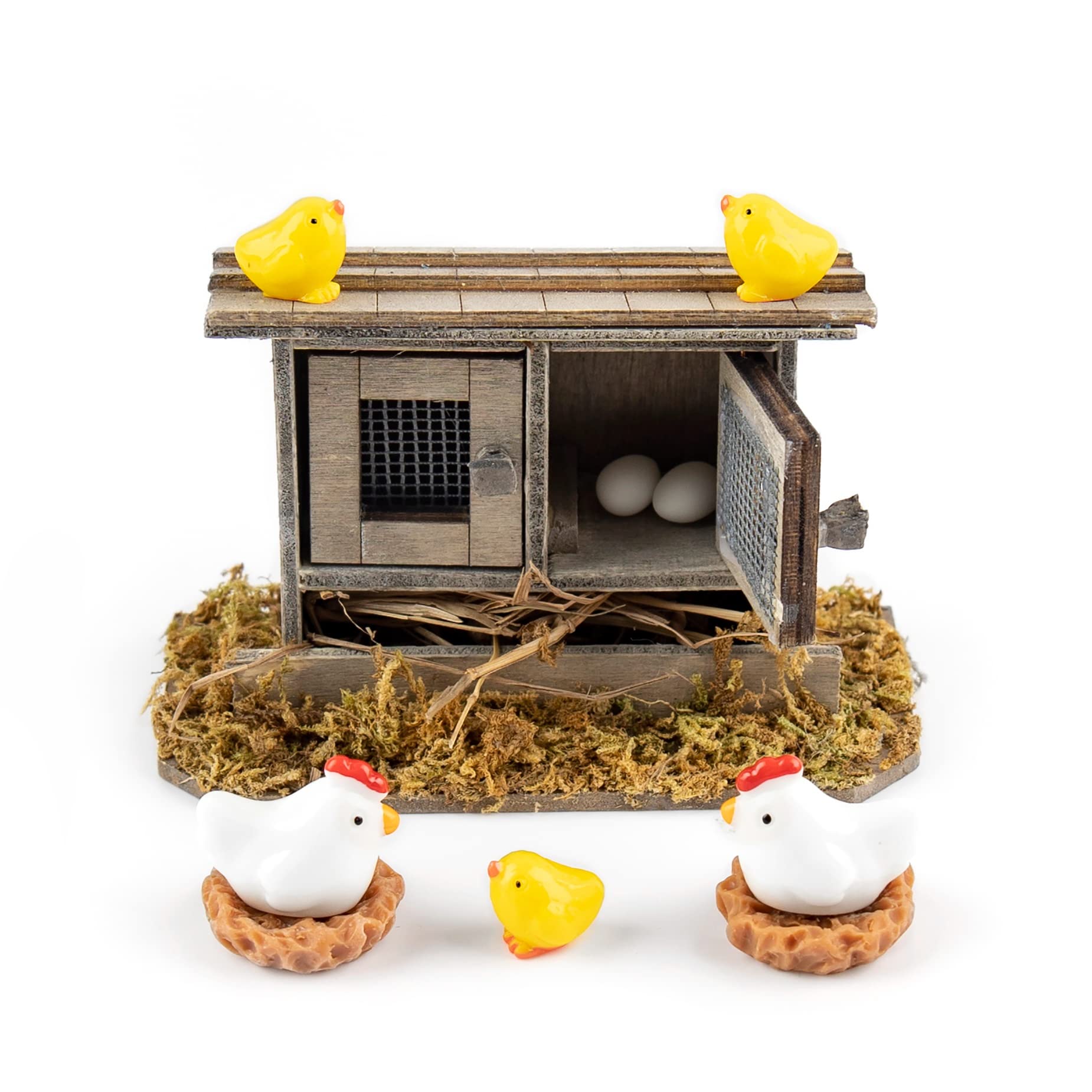 Framendino mini yellow chickens for desk display and playful decor