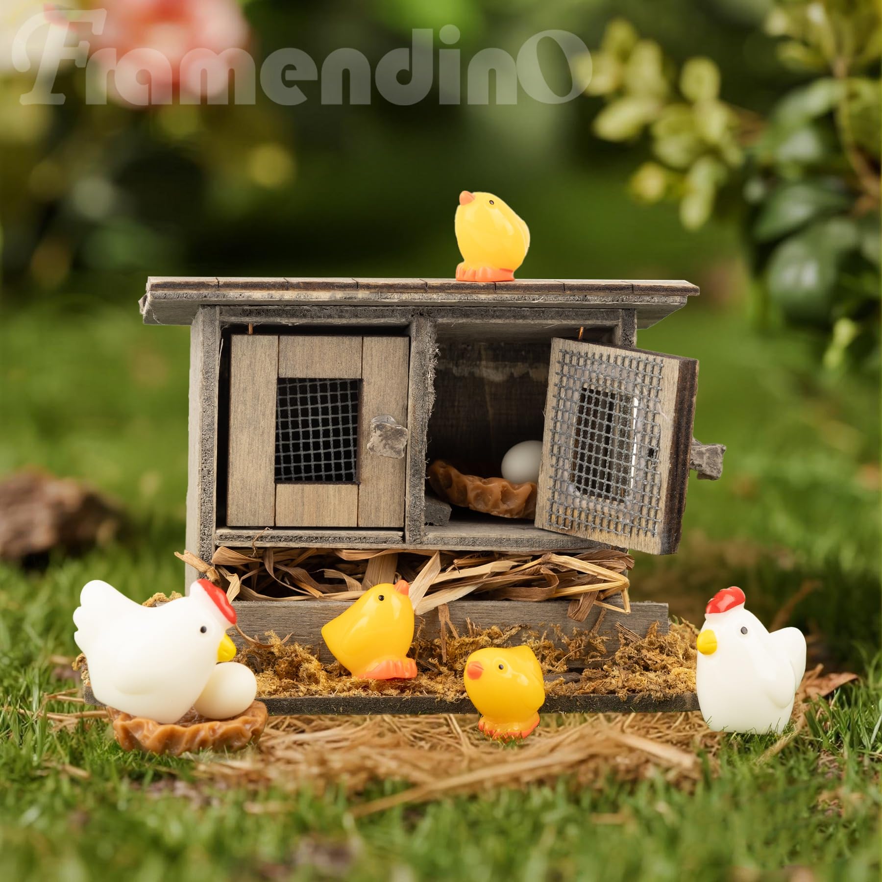 Framendino resin chicken coop is durable and decorative