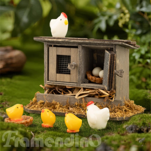 Framendino white hens figurines provide gentle accents for crafts
