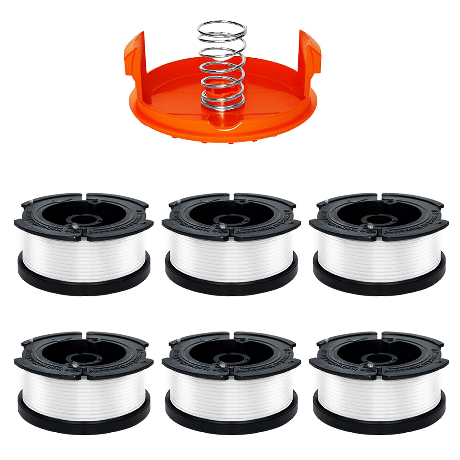 FrauSonne AF100 six-pack spools for Black+Decker provide steady replacements for consistent trimming.