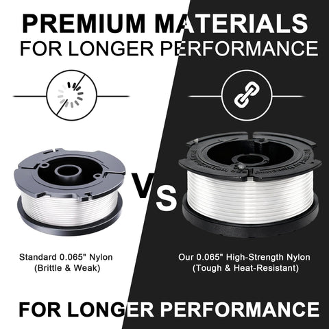 FrauSonne Durable nylon line offers heat resistance for longer trimming sessions.