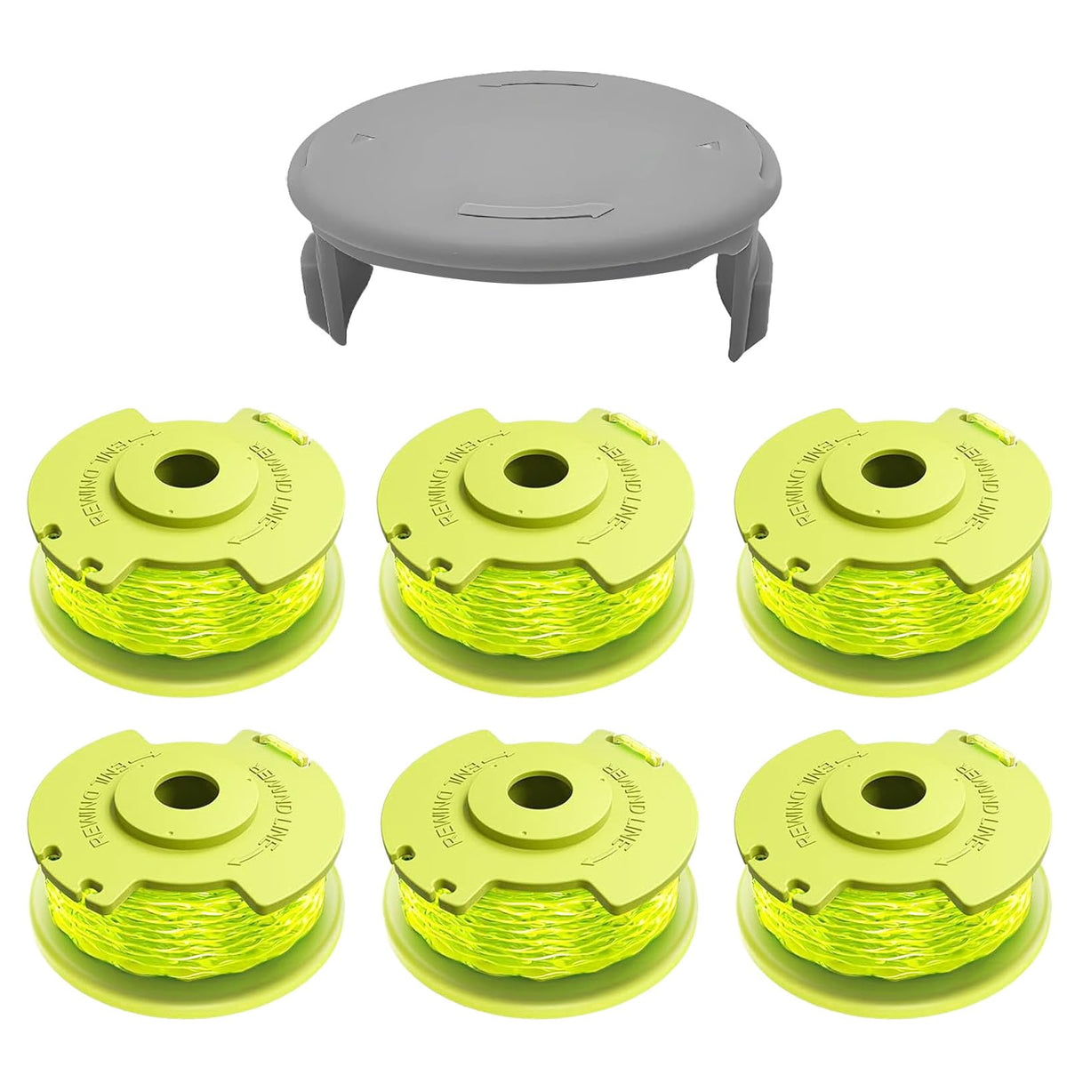 FrauSonne weed wacker string showing Ryobi compatibility for versatile yard trimming.
