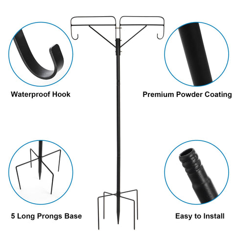 Frcctre heavy-duty garden hanger stands up to weather with durable construction.