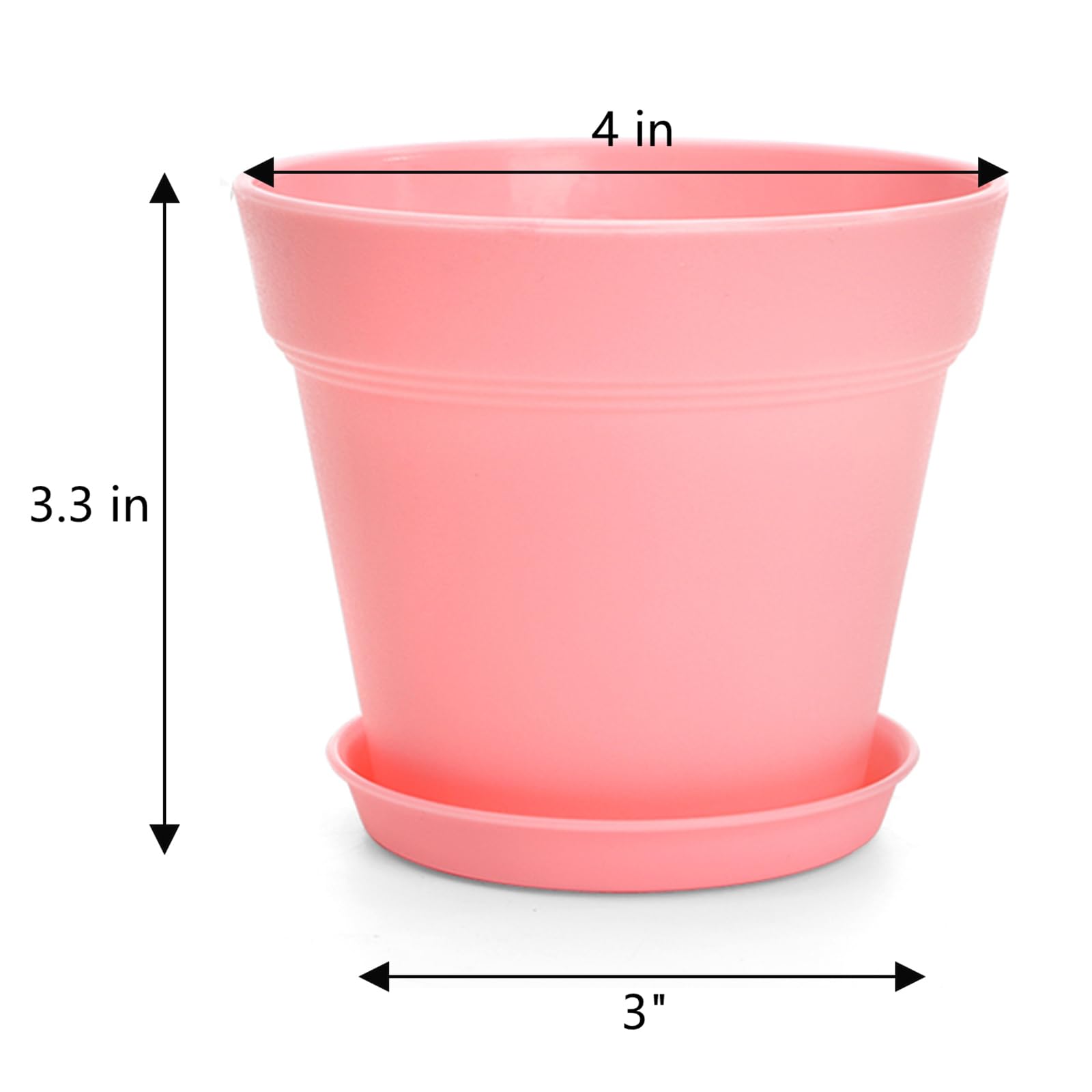 Frcctre 4-inch plastic planter pots with drainage holes for healthy roots