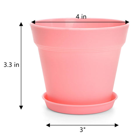 Frcctre 4-inch plastic planter pots with drainage holes for healthy roots