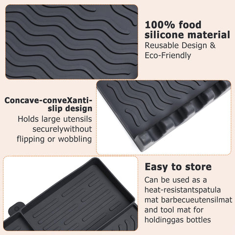 FRDEV silicone griddle mat matte black finish matches outdoor setups