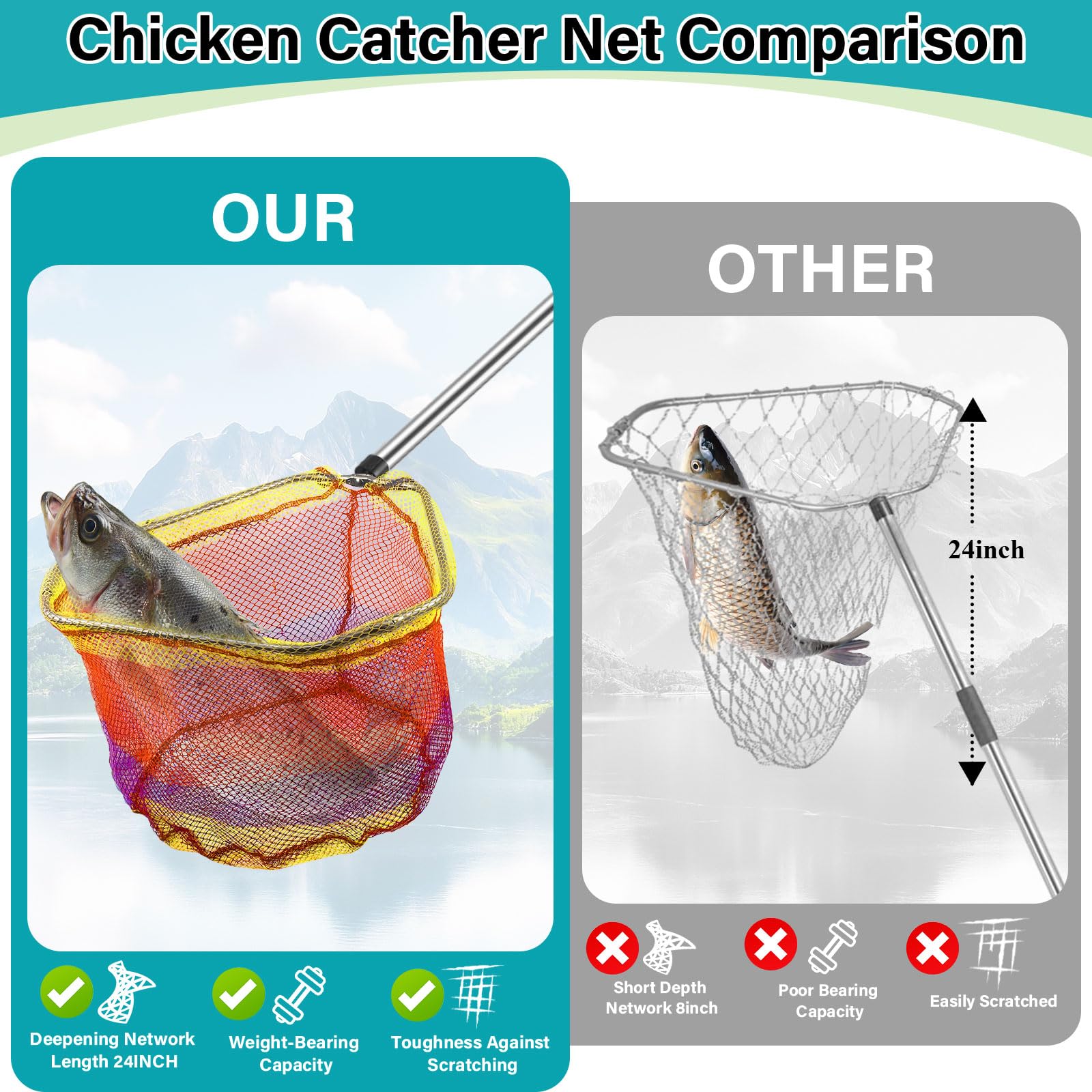 Frebuta extendable-length catcher offers adjustable reach.
