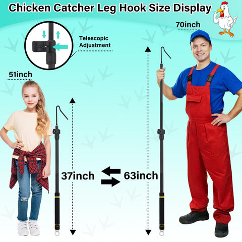 Frebuta poultry catcher leg hook demonstrates multi-animal reach.