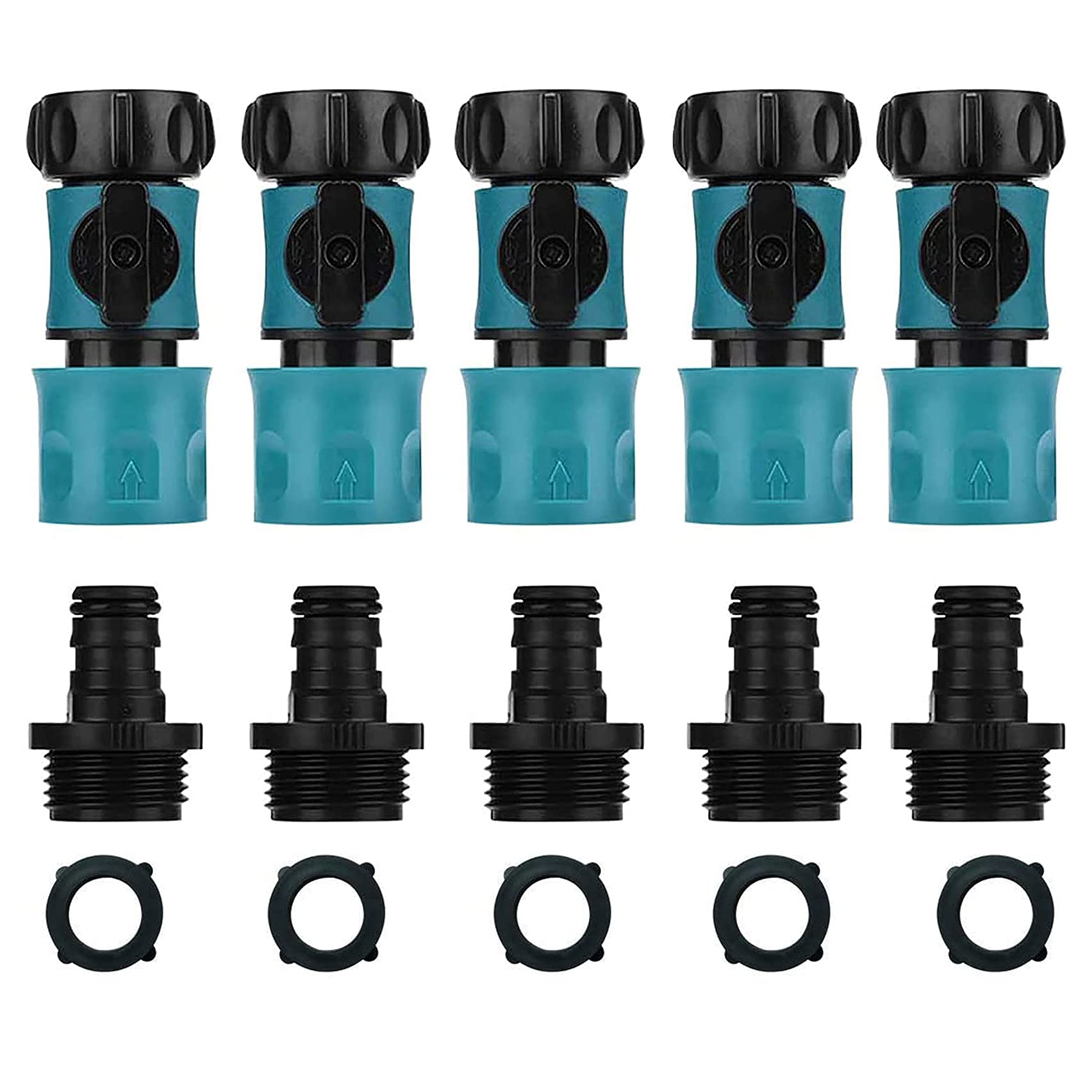 Freeasy garden hose quick connectors front view for quick watering setup