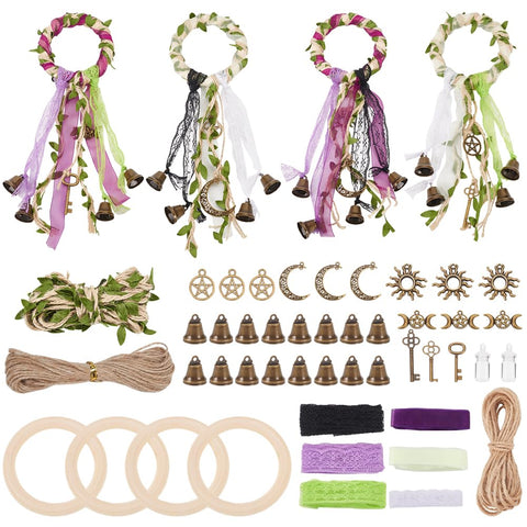 FREEBLOSS Witch Bells Kit contents ready for easy DIY decoration.