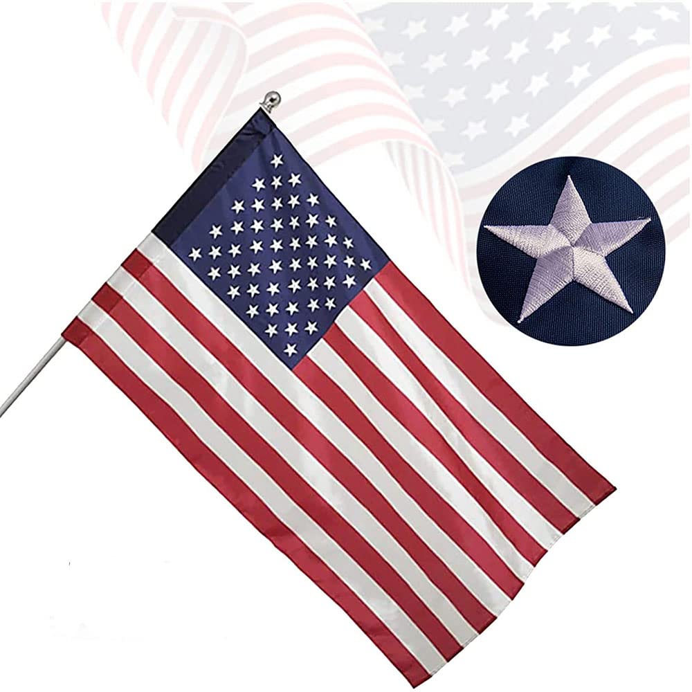 Freefy American Flag 2x3 sleeve tab for durable outdoor or indoor display.