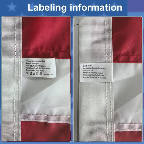 Freefy heavy-duty nylon 300D flag built for outdoor use against wind.
