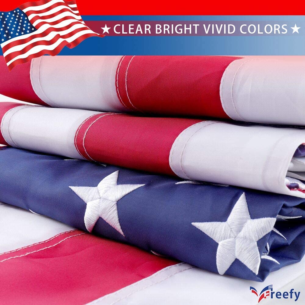 Freefy UV-protected nylon flag resists fading in sun and wind
