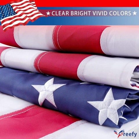 Freefy UV-protected nylon flag resists fading in sun and wind