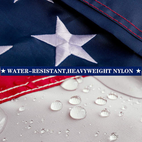 Freefy nylon flag is UV-protected to resist fading in sunlight.