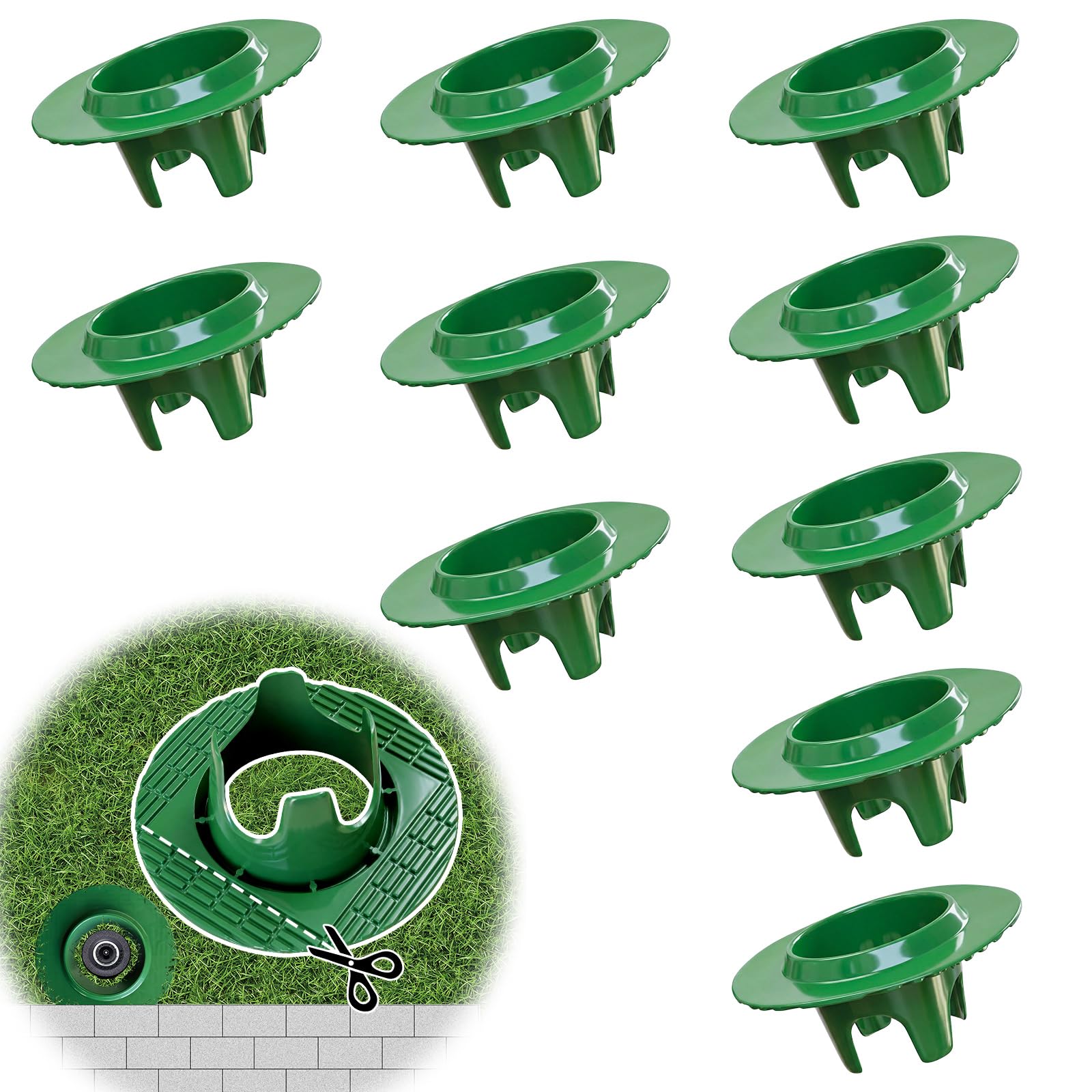 FREEKIT sprinkler head protector donut guard shields sprinkler from mower bumps and preserves spray