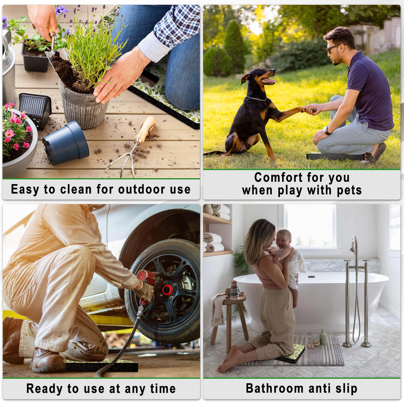 FREEKYROCK bathtub kneeling pad protects knees during bath or cleaning tasks