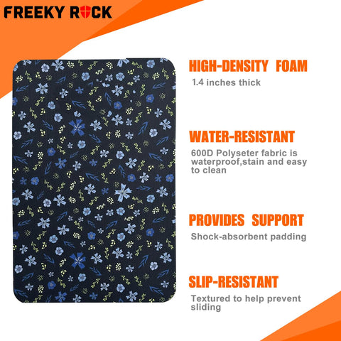 FREEKYROCK heavy-duty kneeler with top and bottom fabrics resists rocks and moisture