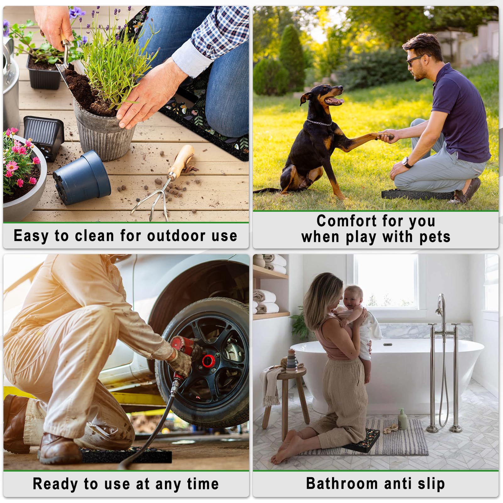FREEKYROCK kneeling pad ideal for gardening and cleaning chores.