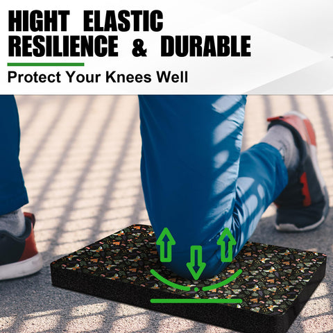 FREEKYROCK kneeling pad demonstrates water and dirt resistance for outdoor use.