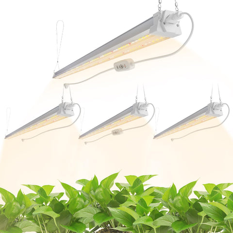 FREELICHT 4ft LED grow light with timer enabling scheduled operation.