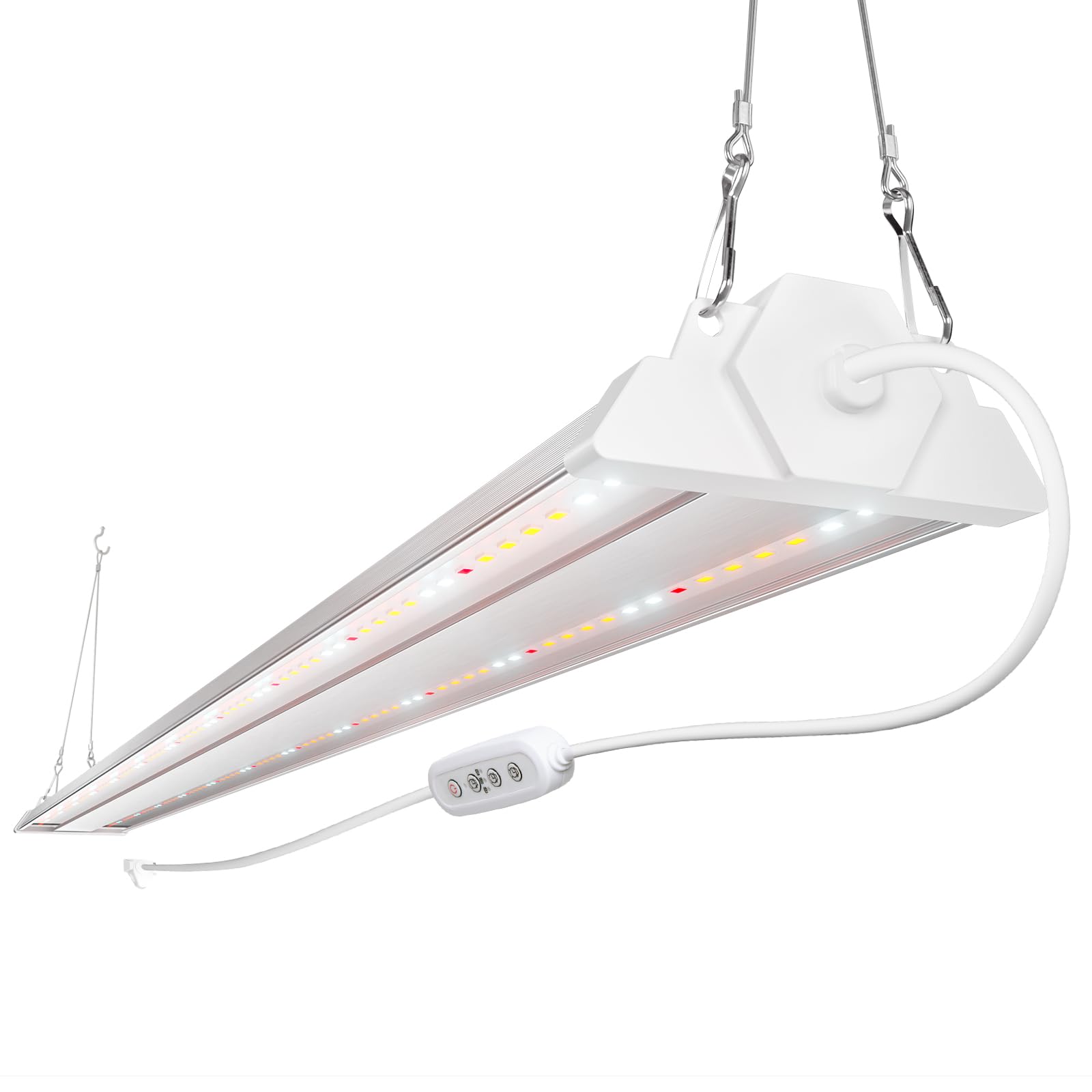 FREELICHT 4ft LED grow light with timer promotes steady indoor seedling growth.