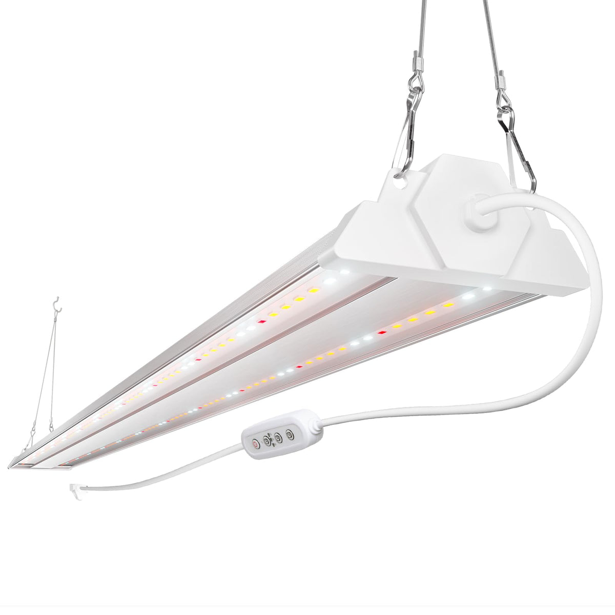 FREELICHT 4ft LED grow light with timer promotes steady indoor seedling growth.