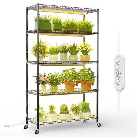 FREELICHT DIY plant shelf with grow light setup for compact indoor gardening
