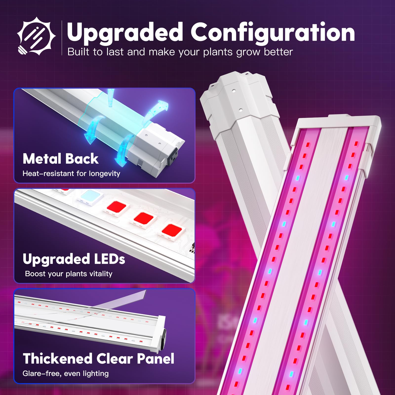 FREELICHT metal back design providing heat dissipation for longevity