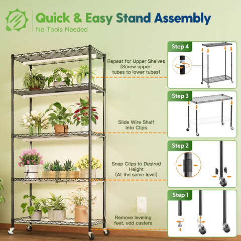 FREELICHT waterproof PP mats protect shelves and lights from spills.